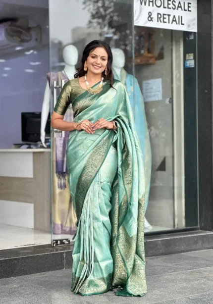 Rich Pallu Jacquard Work Soft Silk Saree for Wedding