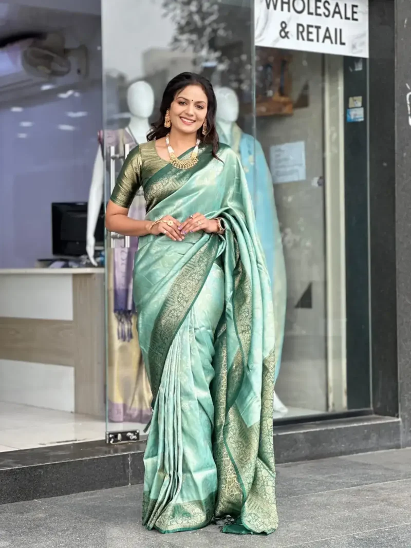 Rich Pallu Jacquard Work Soft Silk Saree for Wedding