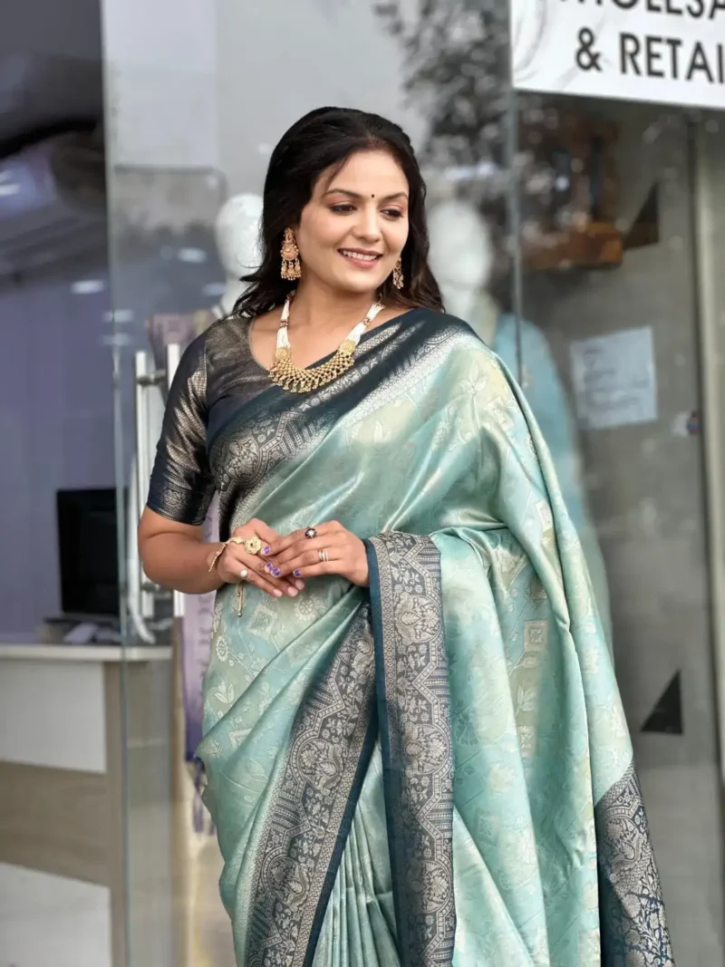 Rich Pallu Jacquard Work Soft Silk Saree for Wedding