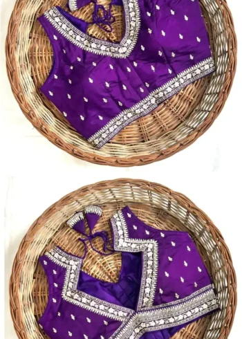 Sabyasachi Pattern Heavy Silk Zari and Thread Embroidered Blouse