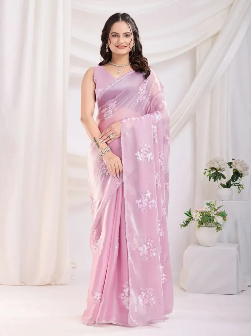 Sequins Embroidered Designer Jimmy Choo Party Wear Saree