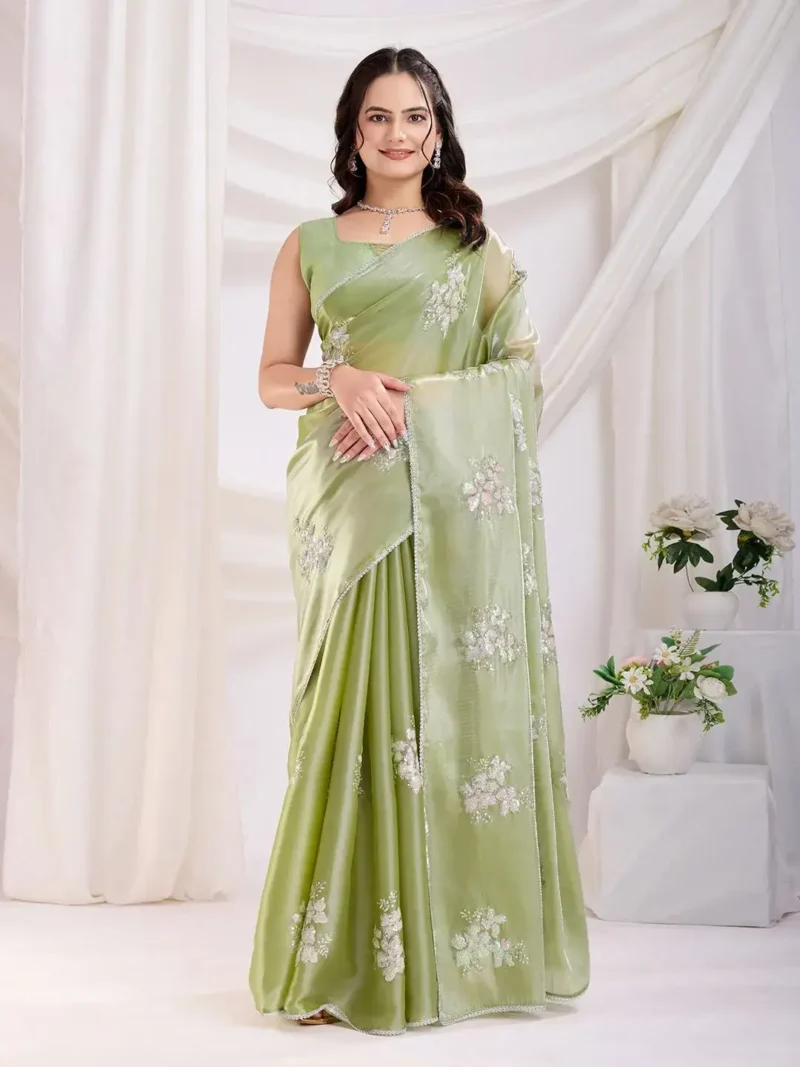 Sequins Embroidered Designer Jimmy Choo Party Wear Saree