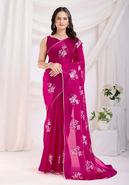 Sequins Embroidered Designer Jimmy Choo Party Wear Saree