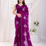 Sequins Embroidered Designer Jimmy Choo Party Wear Saree