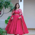 Simmar Vichitra Silk Sequence Embroidered Designer Anarakli Gown