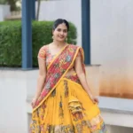 Yellow Colour Kalamkari Printed Cotton Lehenga Choli