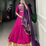 Zari Line Gota Patti Design Chanderi Chaniya Choli