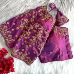 Zari Thread Bead Khatli Hand Work Banarasi Silk Blouse