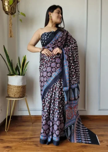 batik-printed-linen-cotton-silk-sarees
