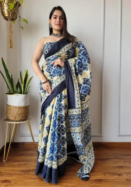 batik-printed-linen-cotton-silk-sarees