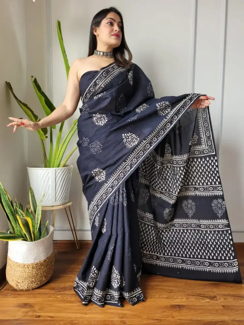 Batik Digital Prints Flowy Linen Silk Cotton Sarees