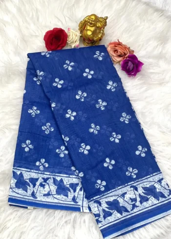 batik-printed-linen-cotton-silk-sarees