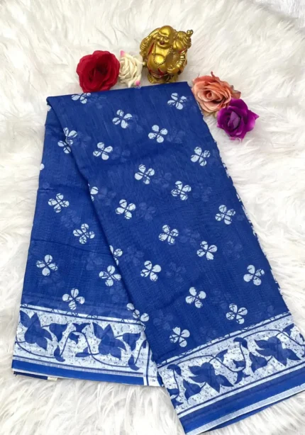 batik-printed-linen-cotton-silk-sarees