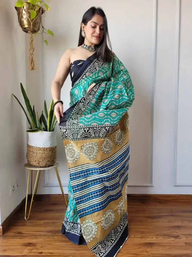 batik-printed-linen-cotton-silk-sarees