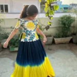 Digital Printed Kediya Style Kids Lehenga Choli