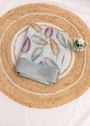 Linen Cotton Saree With Zari Border