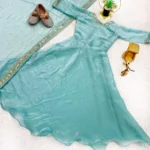 Plain Soft Fendy Silk Umbrella Flair Kids Gown