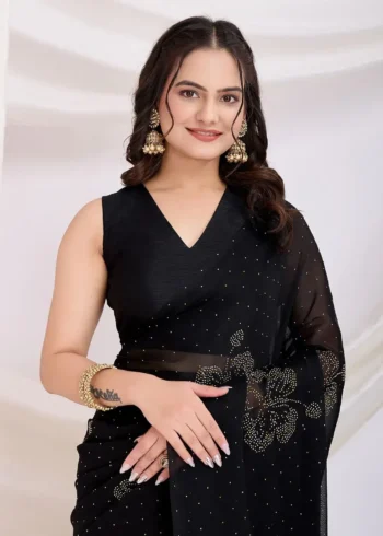 Buy Saree for Girls Farewell 24 Rangoli Silk Moti Worrk Ready to Wear Sarees