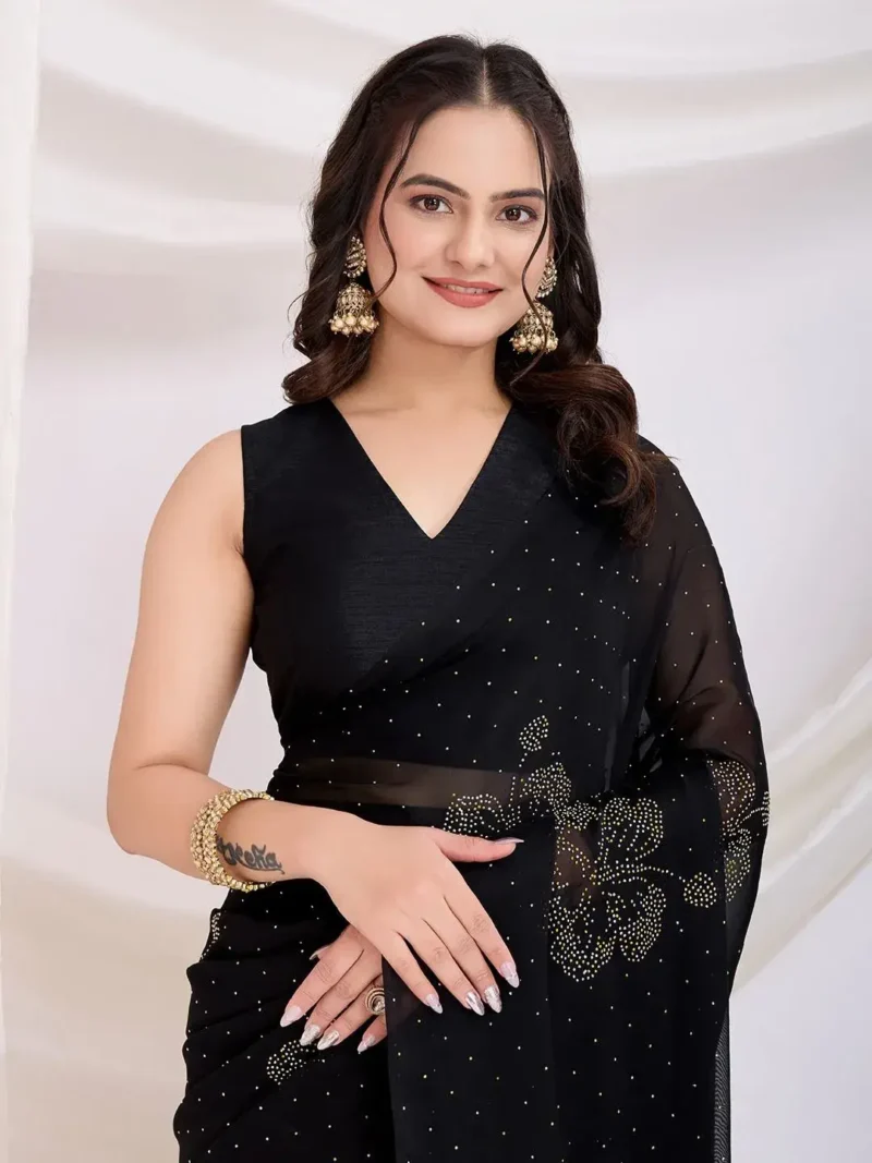 Rangoli Silk Moti Worrk Ready to Wear Sarees