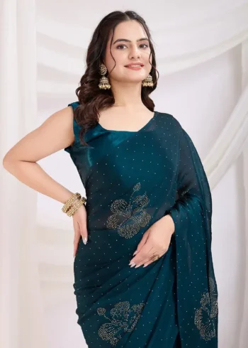Rangoli Silk Moti Worrk Ready to Wear Sarees