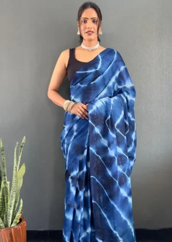 Ready to Wear Soft Nylon Rimzim Saree