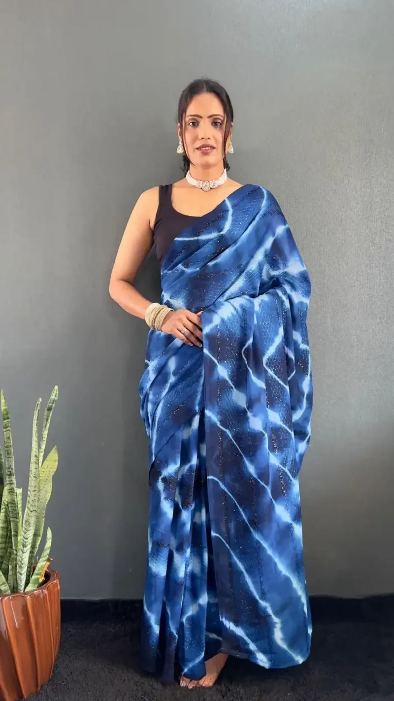 Ready to Wear Soft Nylon Rimzim Saree