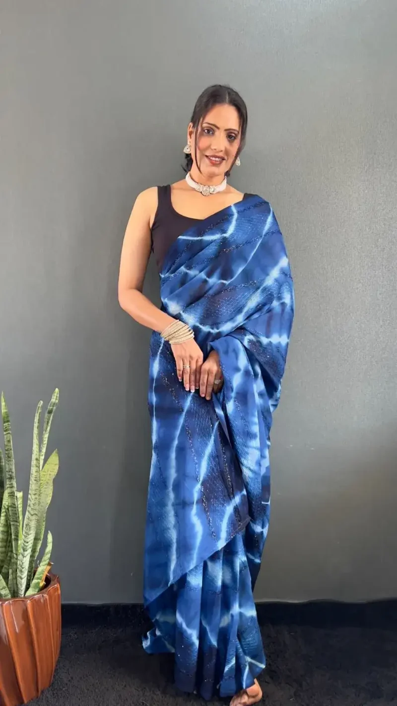 Ready to Wear Soft Nylon Rimzim Saree