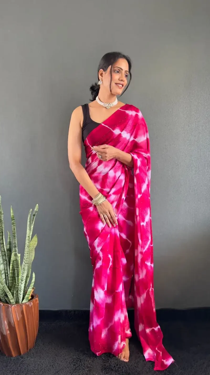 Ready to Wear Soft Nylon Rimzim Saree