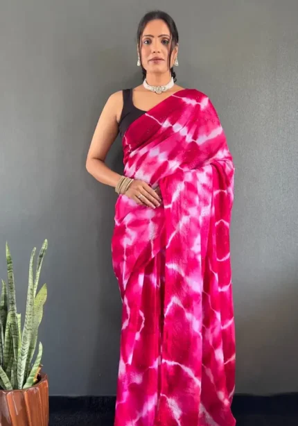 Ready to Wear Soft Nylon Rimzim Saree