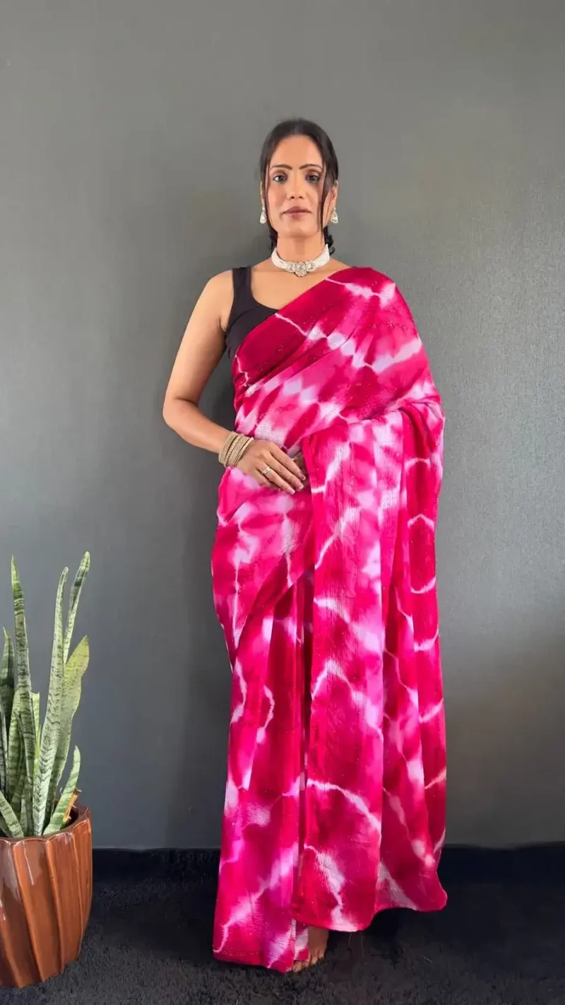 Ready to Wear Soft Nylon Rimzim Saree