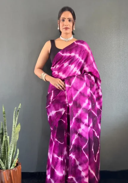 Ready to Wear Soft Nylon Rimzim Saree