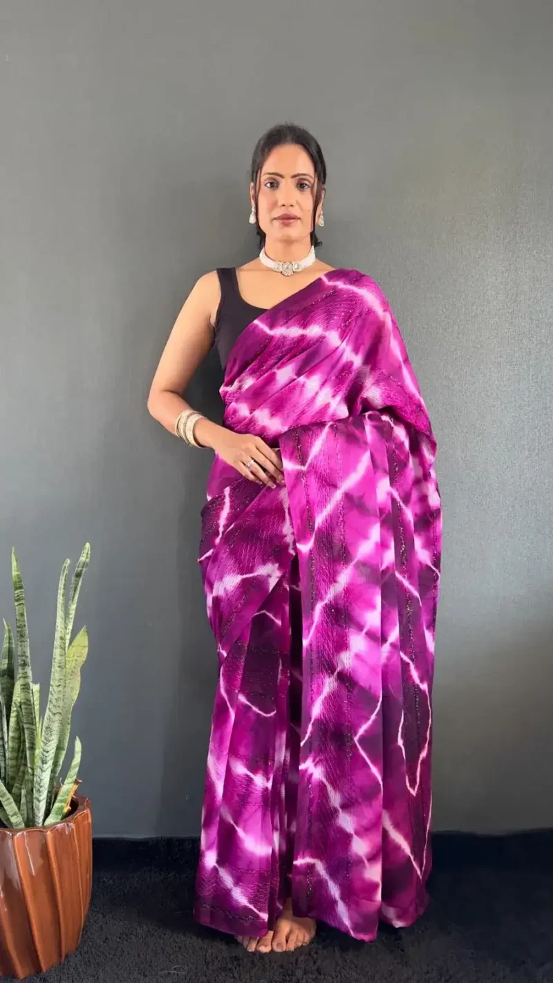 Ready to Wear Soft Nylon Rimzim Saree