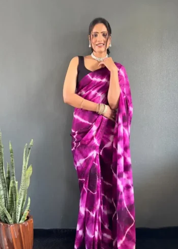 Ready to Wear Soft Nylon Rimzim Saree