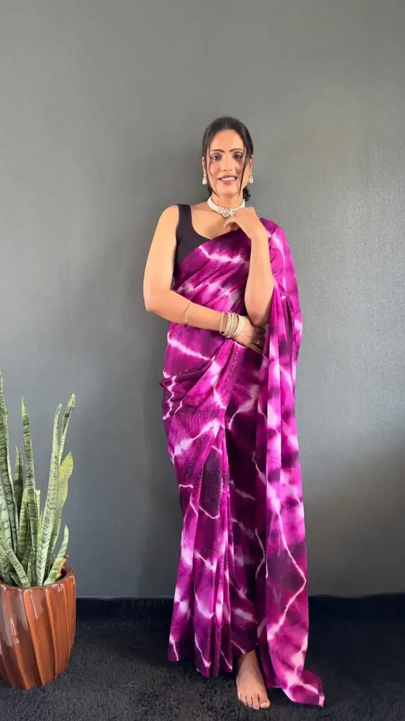 Ready to Wear Soft Nylon Rimzim Saree