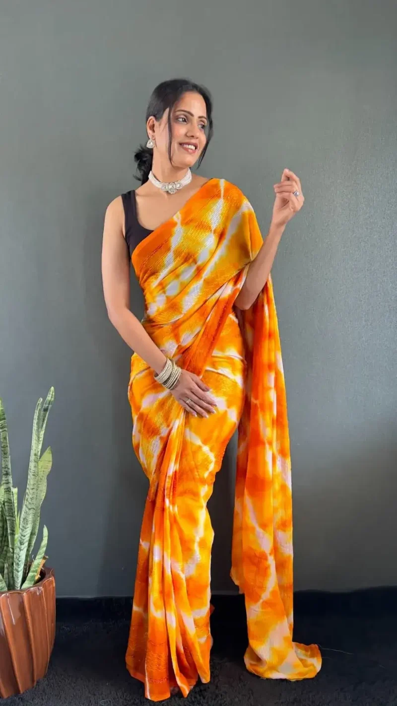 Ready to Wear Soft Nylon Rimzim Saree