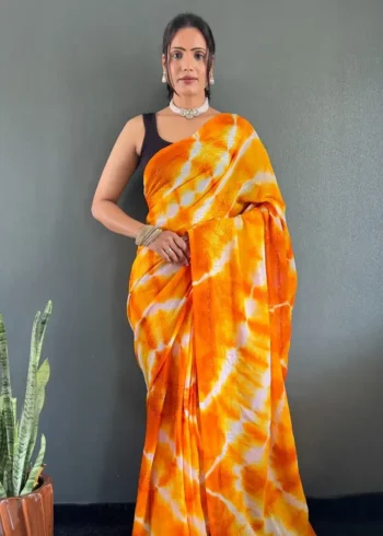 Ready to Wear Soft Nylon Rimzim Saree