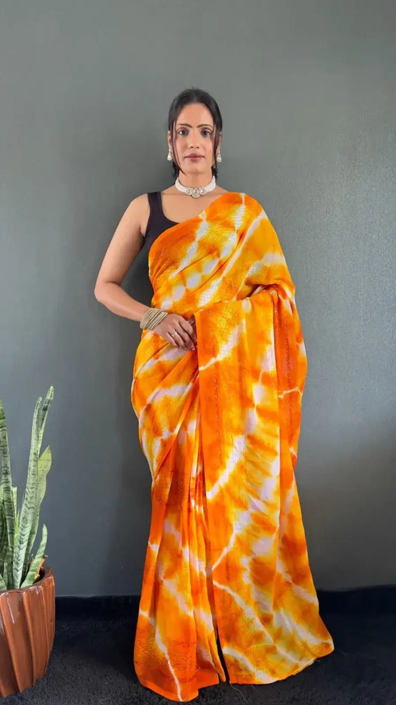Ready to Wear Soft Nylon Rimzim Saree