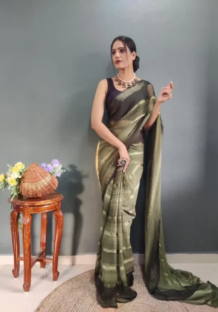 Soft Georgette 1 Minute Ready to Wear Saree