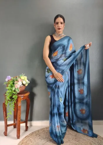 Soft Georgette 1 Minute Ready to Wear Saree