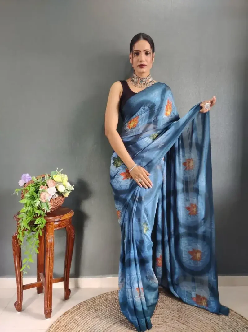 Soft Georgette 1 Minute Ready to Wear Saree