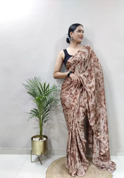 Soft Georgette 1 Minute Ready to Wear Saree