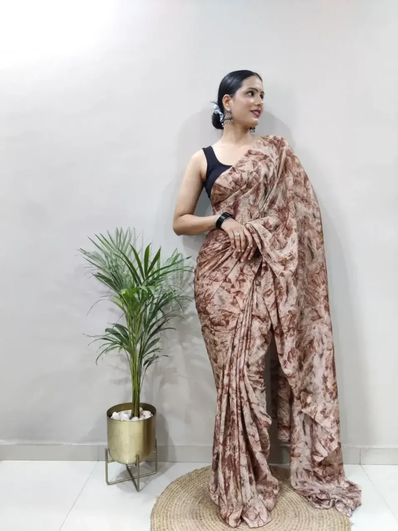 Soft Georgette 1 Minute Ready to Wear Saree
