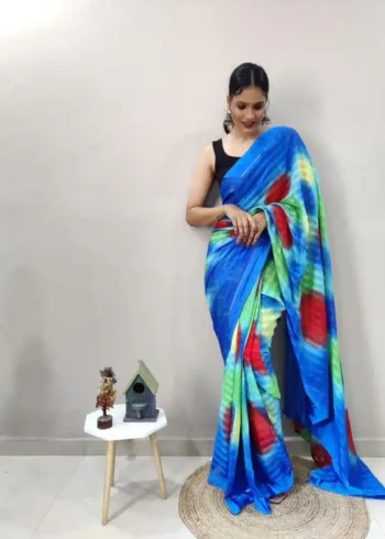 Soft Georgette 1 Minute Ready to Wear Saree