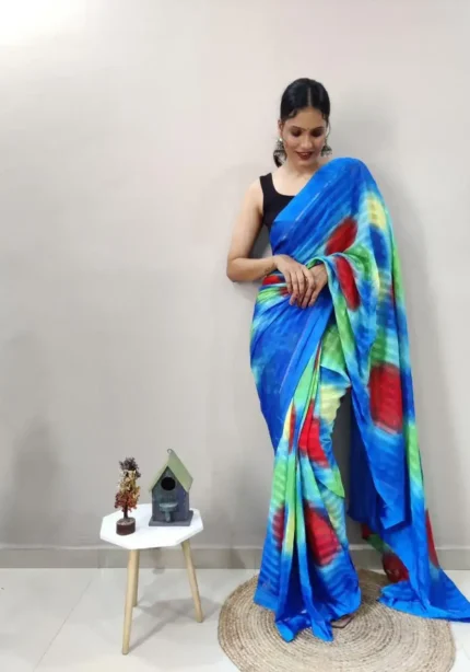 Soft Georgette 1 Minute Ready to Wear Saree