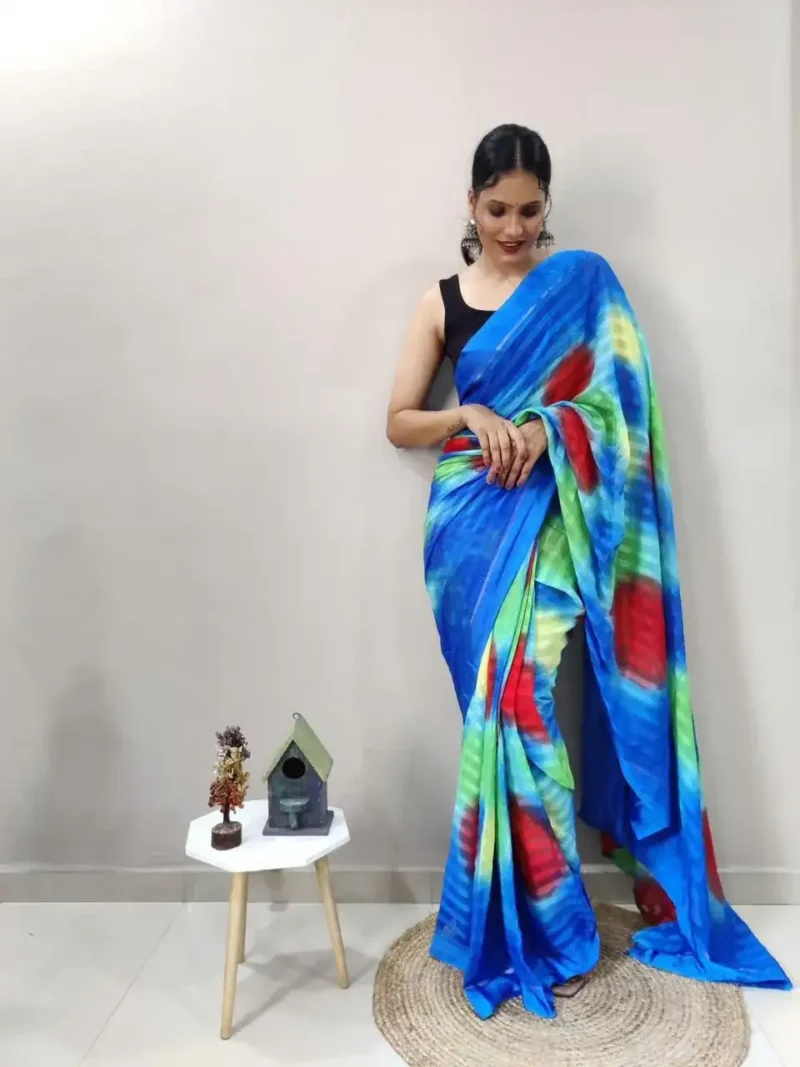 Soft Georgette 1 Minute Ready to Wear Saree