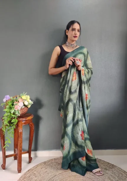 Soft Georgette 1 Minute Ready to Wear Saree