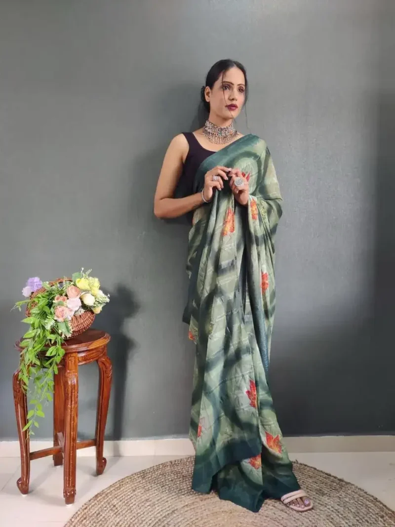Soft Georgette 1 Minute Ready to Wear Saree