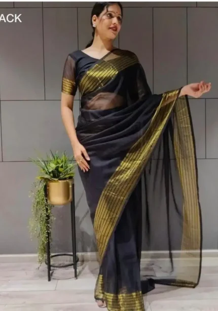 Soft Georgette 1 Minute Ready to Wear Saree