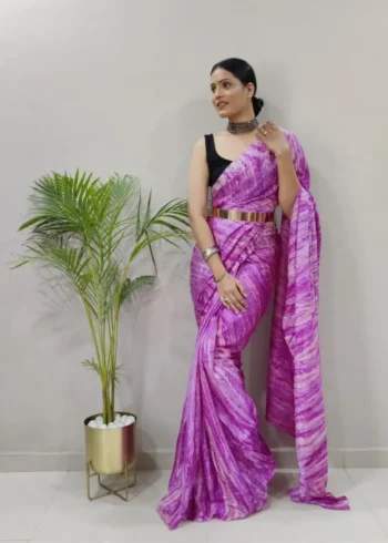 Soft Georgette 1 Minute Ready to Wear Saree