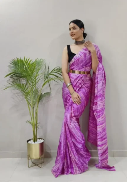 Soft Georgette 1 Minute Ready to Wear Saree